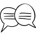 chatting speech bubbles hand drawn bubbles couple